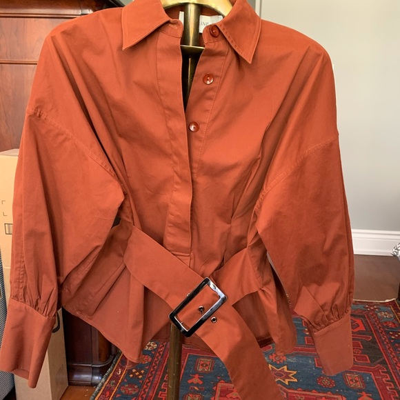 Burnt Organe Celine Top - Picture 2 of 3